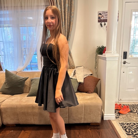 New Knit&Chic Mini Strapless Dress in Black - Picture 2 of 6